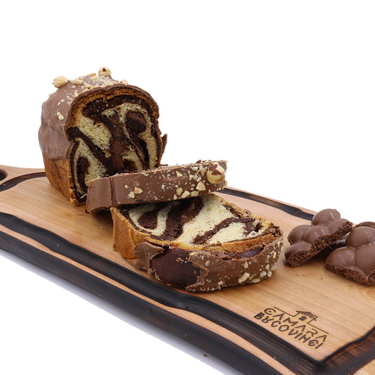 Cozonac cu ciocolată – desert tradițional pufos cu cremă de ciocolată