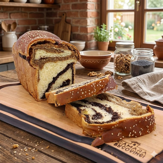 Cozonacul bunicii asortat – desert tradițional cu nucă și mac, ca odinioară