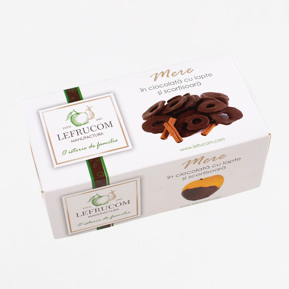 Mere în ciocolată cu lapte și scorțișoară (100 g)