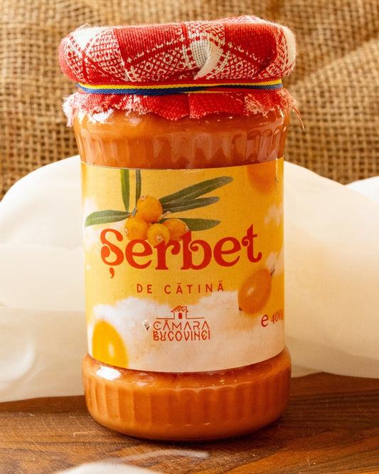Șerbet de cătină 400 g – desert natural, bogat în vitamine și energie