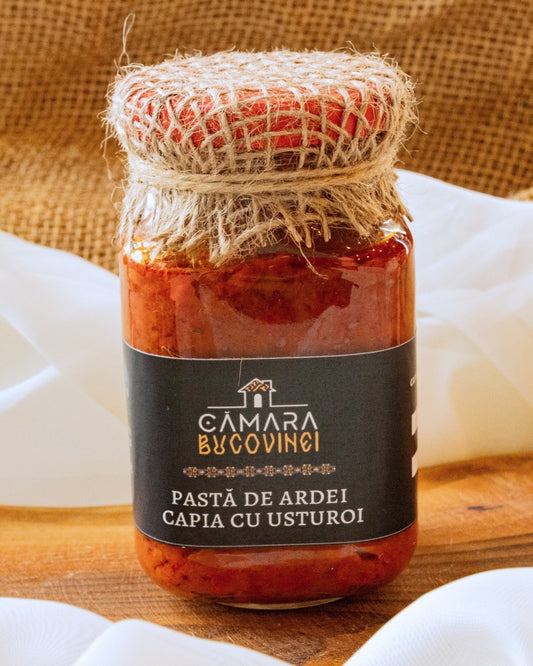 Pastă de ardei capia cu usturoi 200 g