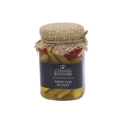 Ardei iuți în oțet 200 g – conserva tradițională românească