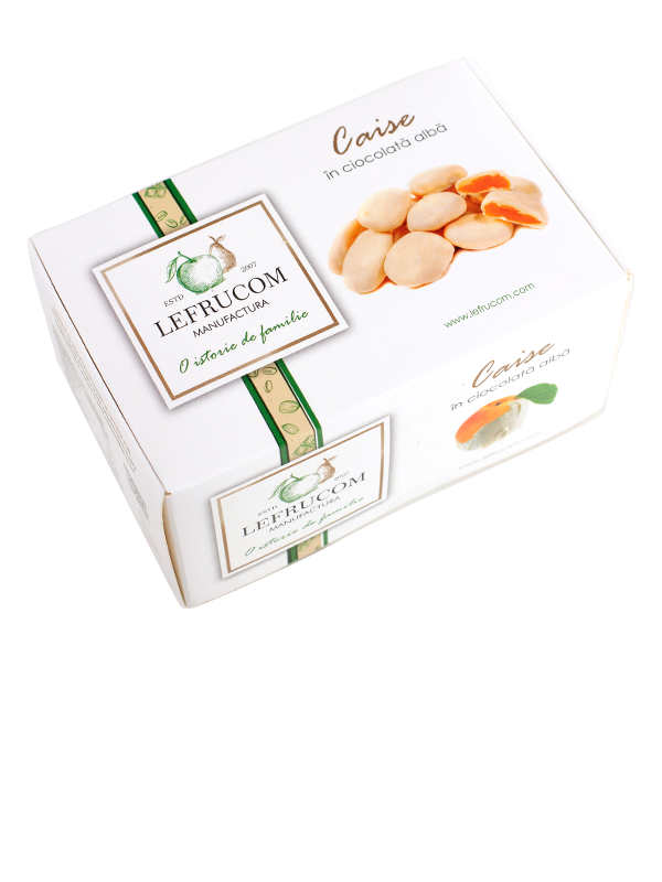 Caise în ciocolată albă (100 g)