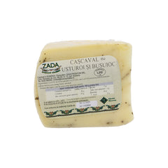 Cașcaval cu usturoi și busuioc Zada 250g – brânză aromată tradițională