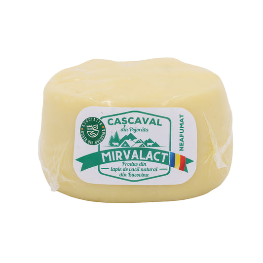 Cașcaval neafumat Pojorâta 550g – produs tradițional din lapte de vacă
