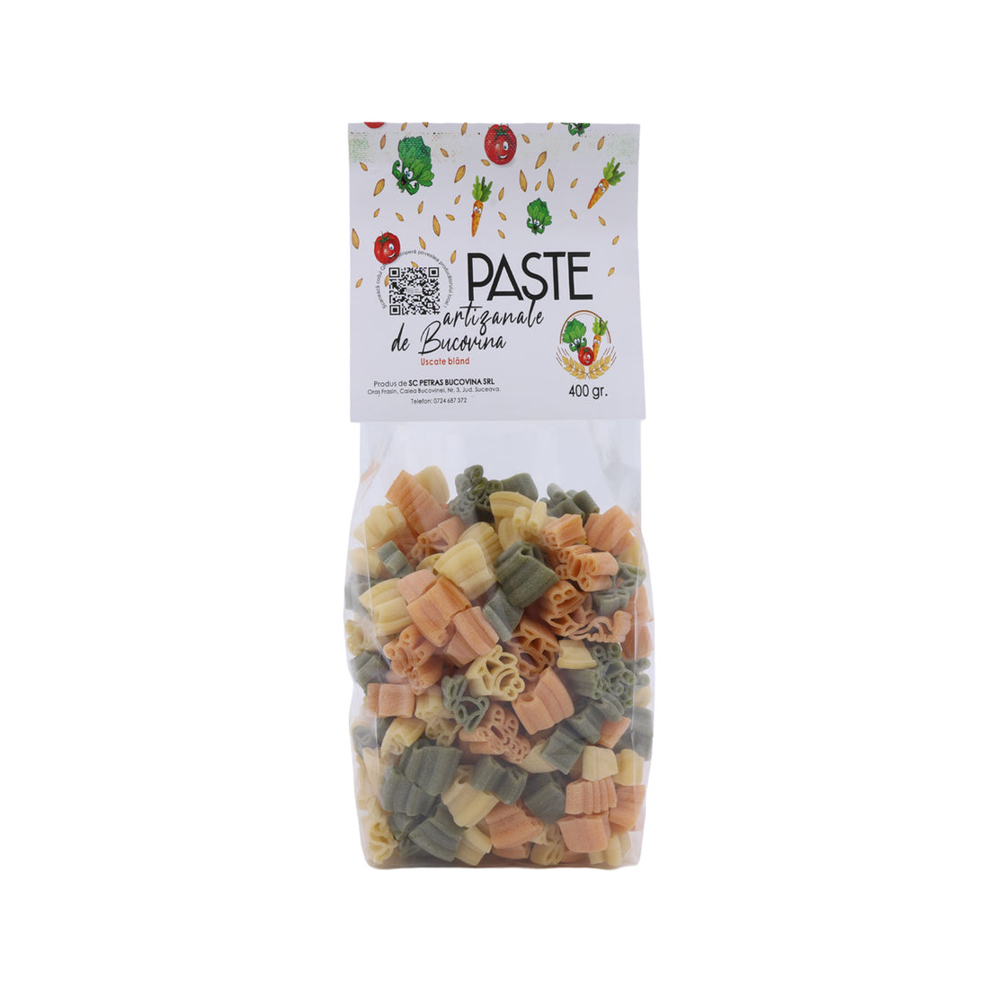 Paste Pitici Voinici 400 g – paste naturale pentru copii, cu legume bio
