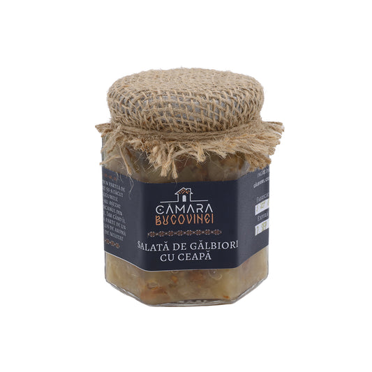 Salată de gălbiori cu ceapă 200 g – gust de pădure, rețetă tradițională