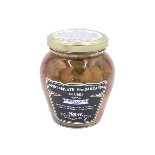 Specialitate pescărească în ulei 285 g – pește românesc marinat artizanal