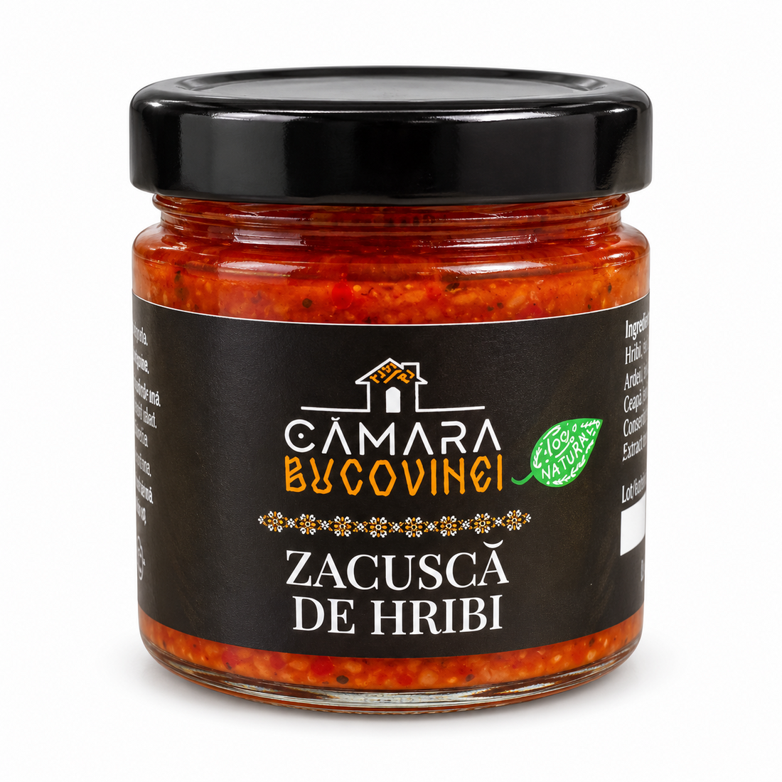 Zacuscă de hribi 200 g – preparat tradițional românesc, 100% natural