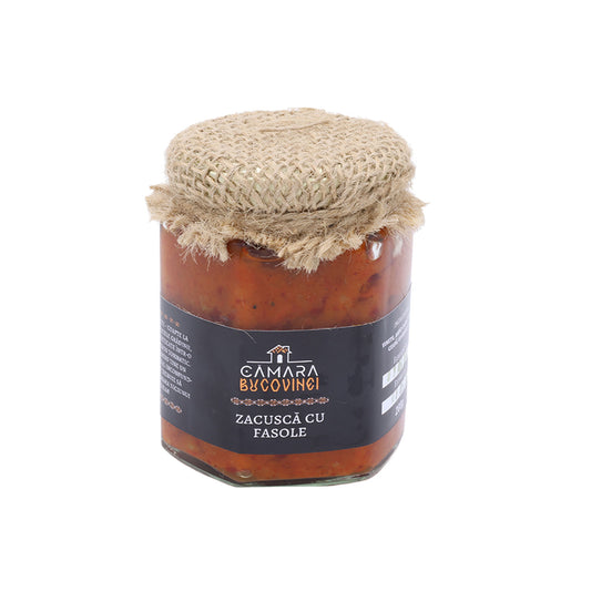 Zacuscă de fasole 200 g – preparat tradițional de post, 100% natural