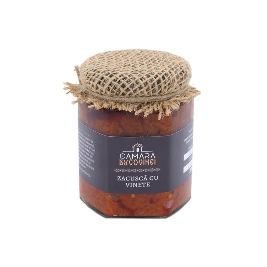 Zacuscă de vinete 200 g – preparat tradițional românesc, 100% natural