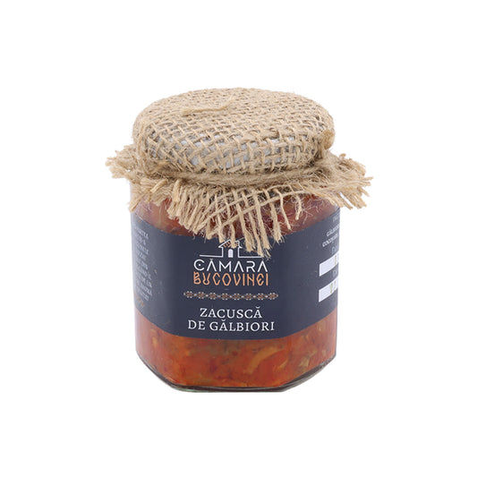 Zacuscă de gălbiori 200 g – preparat tradițional din Bucovina, 100% natural