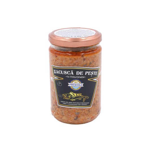 Zacuscă de pește cu hribi 314 g – preparat tradițional din Bucovina