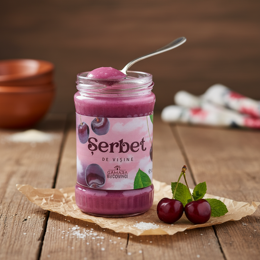 Șerbet de vișine 400 g – desert tradițional, gust dulce-acrișor natural