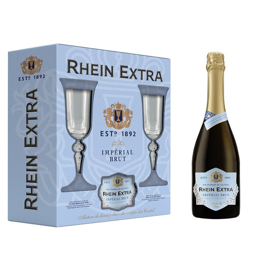 Rhein Extra Imperial Brut 12.5% 0.75L + 2 Pahare