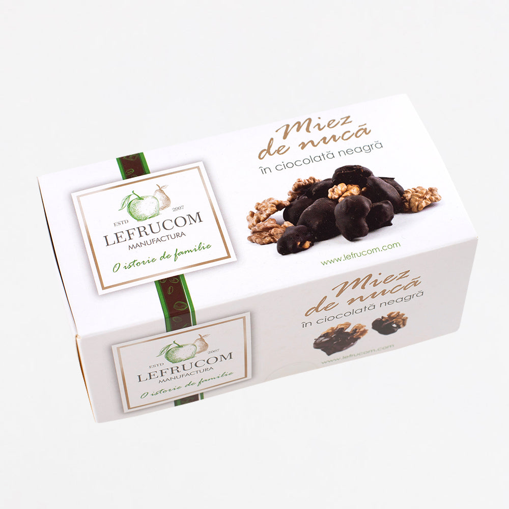 Miez de nucă în ciocolată neagră (100 g)